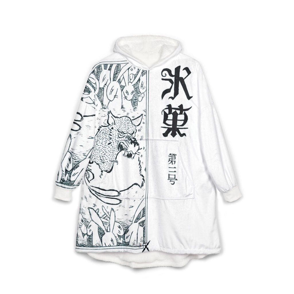 Hyouka Anime Hooded Blanket — Japanese Kanji Cozy Wearable Throw